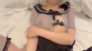 娇妻 雪白 呻吟-美女学生妹子是男友的乖母狗，戴着狗炼项圈乖乖让男友无套抽插~
